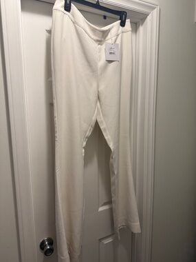 Marie Oliver Mia Pant, Cream High-Waist Straight Leg Pants